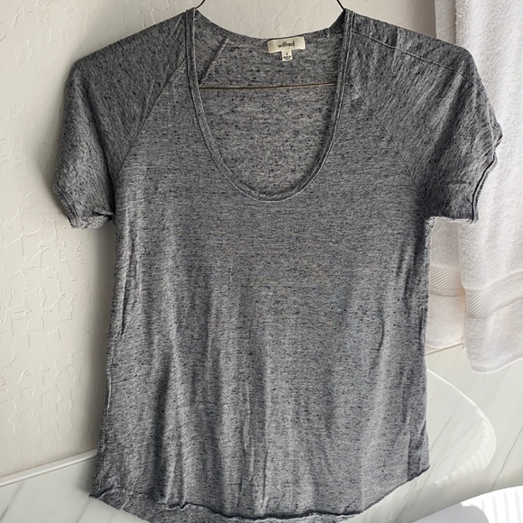Wilfred u neckline grey t shirt - Picture 1 of 3